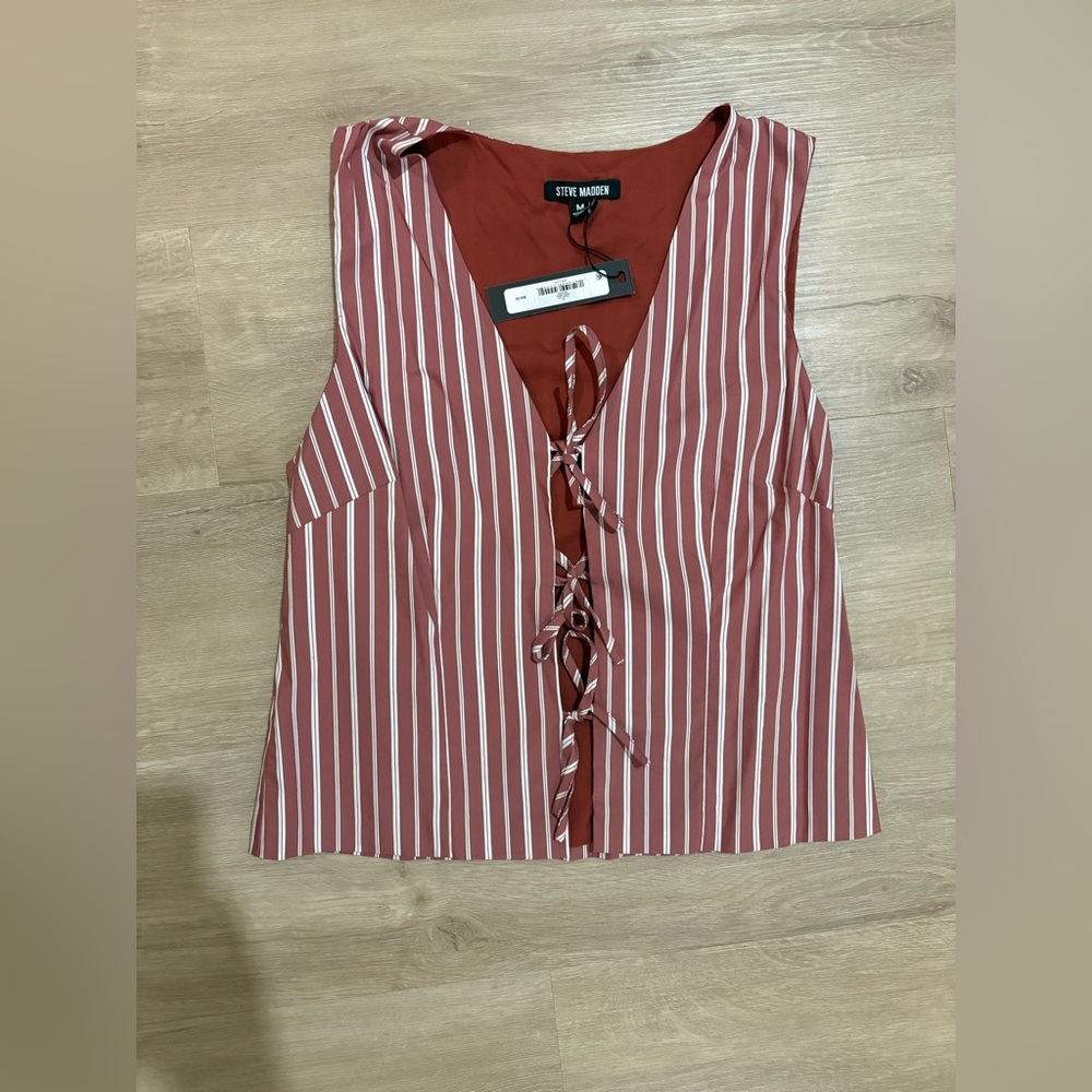 NWT Steve Madden Aliza Tie-Front Top